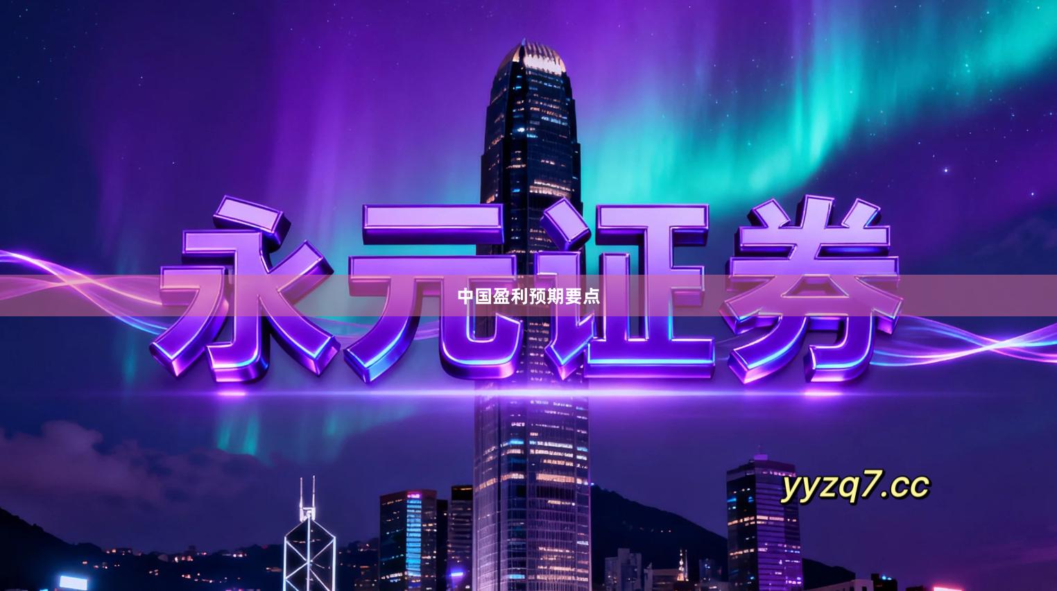 中国盈利预期要点